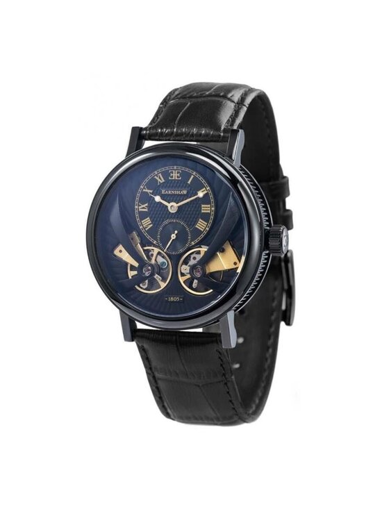 NWT Thomas Earnshaw Beaufort Anatolia Black Dial Men\'s Watch